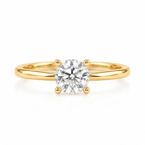 Round Shape 0.50 Carat Lab Grown Diamond Ring featuring a classic round-cut diamond in an elegant ring design.