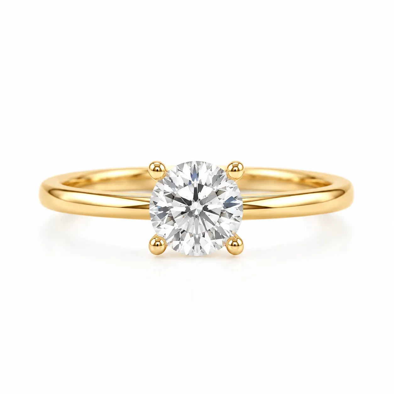 Round Shape (0.50 Carat) Lab Grown Diamond Ring (2) Round Shape 0.50 Carat Lab Grown Diamond Ring featuring a classic round-cut diamond in an elegant ring design.