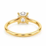 Round Shape (0.50 Carat) Lab Grown Diamond Ring – Elegant 18K Gold Ring - Image 3