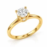 Round Shape (0.50 Carat) Lab Grown Diamond Ring – Elegant 18K Gold Ring - Image 2