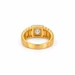 Royal Armour Lab Grown Diamond Gold Ring for Men Back View
