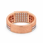 Royal Celebration Lab Grown Diamond Statement Ring for Men back and inner view