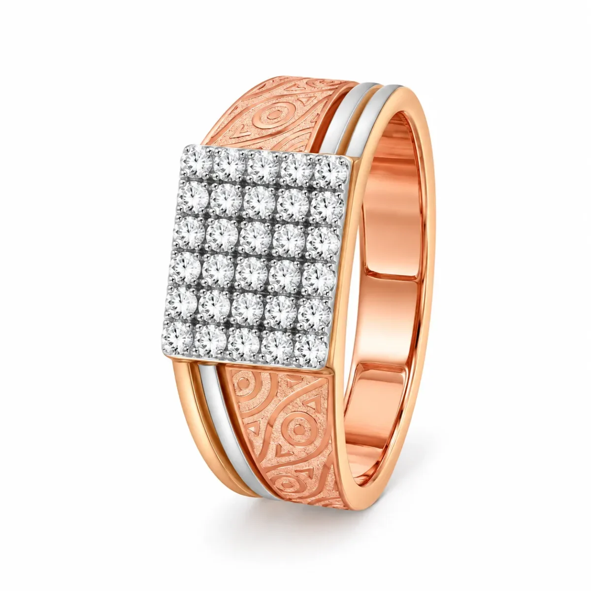 Royal Celebration Lab Grown Diamond Statement Ring for Men side angle view