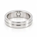 Signature Solitaire Lab Grown Diamond Men’s Ring Back View