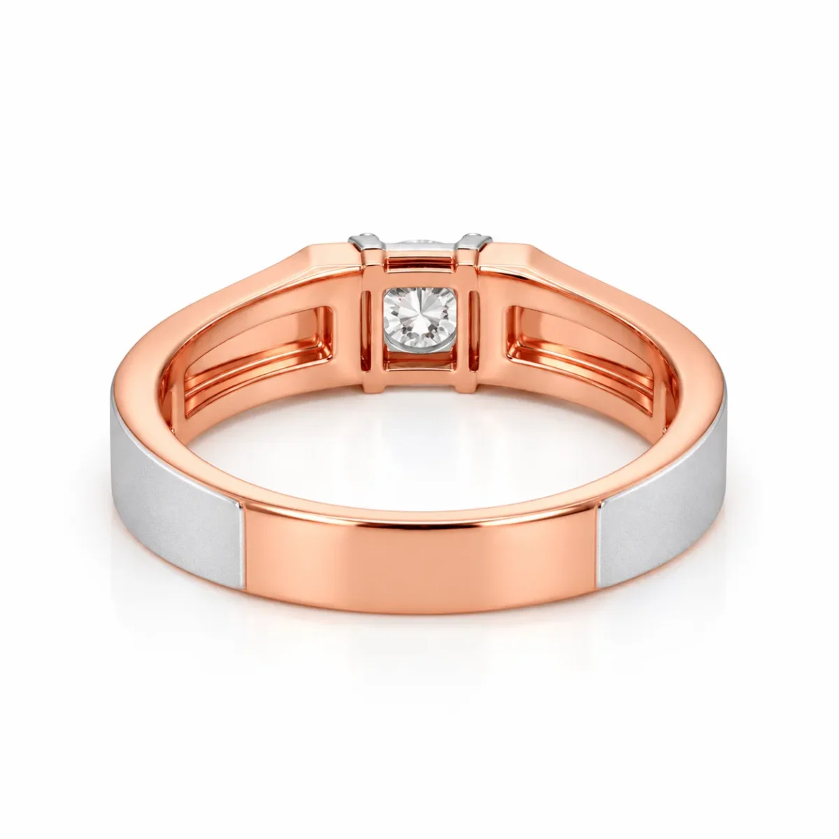 Titan Solitaire Lab Grown Diamond Men’s Ring Back View