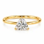 Trillion Cut Lab Grown Diamond Ring featuring a brilliant trillion-shaped lab grown diamond in an elegant contemporary fine jewellery setting.
