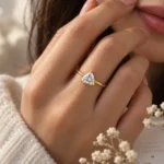 Trillion Cut Lab Grown Diamond & Gold Ring | Elegant 18K Gold Design - Image 4