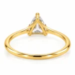 Trillion Cut Lab Grown Diamond & Gold Ring | Elegant 18K Gold Design - Image 2