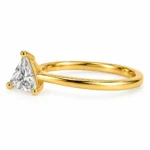 Trillion Cut Lab Grown Diamond & Gold Ring | Elegant 18K Gold Design - Image 3