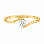 Twisted Wave Lab Grown Diamond Ring featuring a flowing wave-inspired design adorned with brilliant lab-grown diamonds for modern elegance.