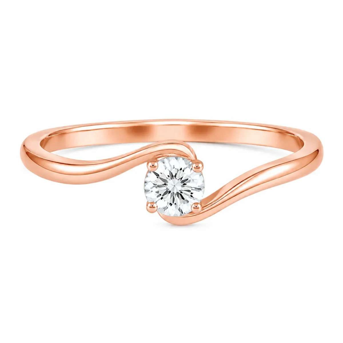 Twisted Wave Lab Grown Diamond Ring - Image 3