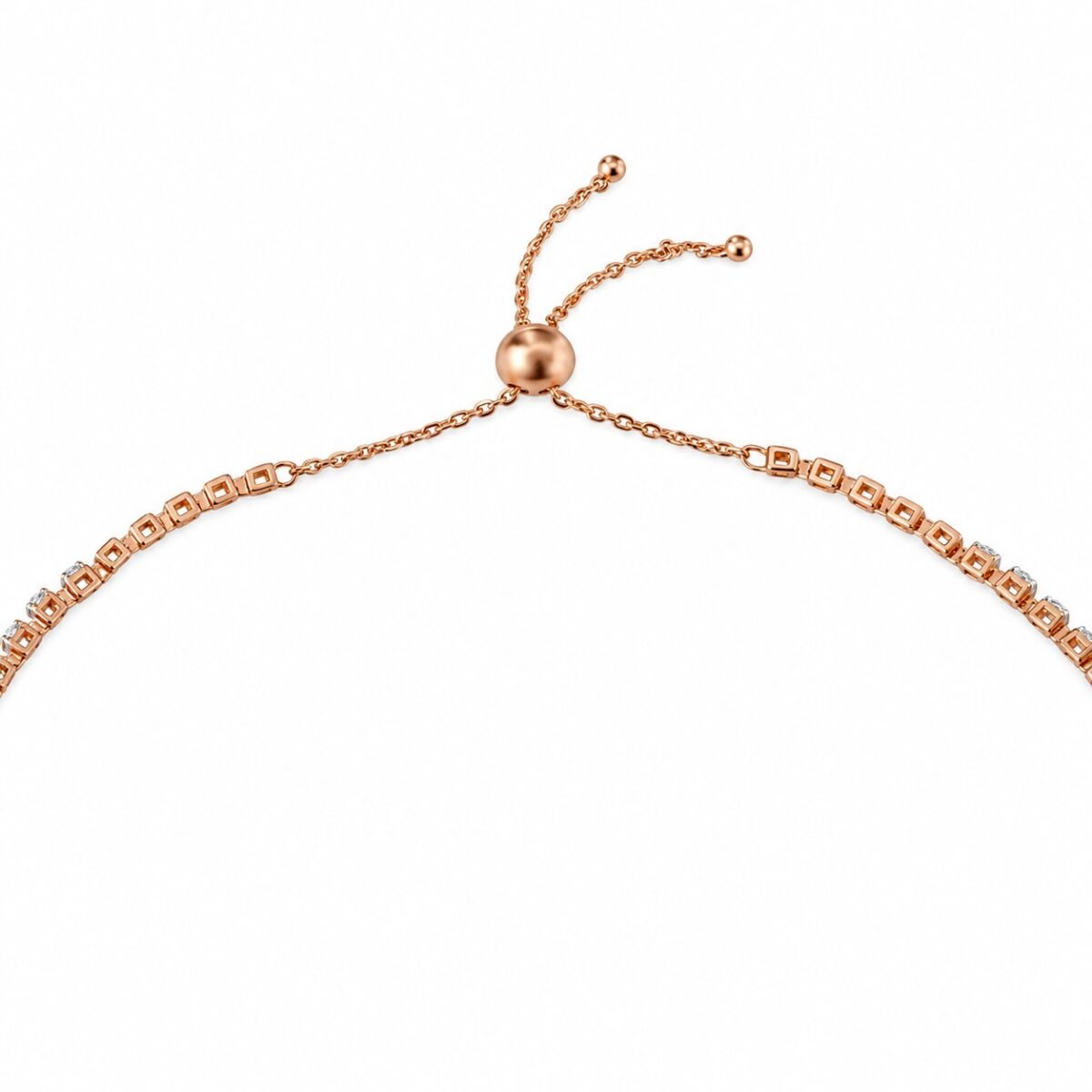 18K Rose Gold Eternity Lab-Grown Diamond Tennis Bracelet for Women