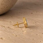 Luxury Geometric Square Lab Grown Diamond Stud (Earrings) for Women – Brilliant Diamond Centre in 18k Gold - Image 3