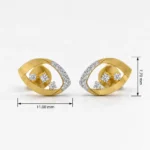 Luxury Oval Loop Lab Grown Diamond Stud (Earrings) for Women – Brilliant Round Diamond Accents in 18k Gold - Image 4