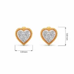 Elegant Heart-Shaped Lab Grown Diamond Stud (Earrings) for Women – 18k Gold Earstud - Image 4