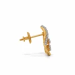 Luxury Floral Teardrop Lab Grown Diamond Stud (Earrings) for Women – Brilliant Diamond Accents in 18k Gold - Image 3