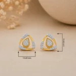 Elegant Teardrop Lab Grown Diamond Stud Earrings for Women – 18K Gold - Image 4