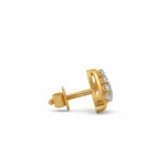 Elegant Fan Design Lab Grown Diamond Stud (Earrings) for Women – 18k Gold - Image 3