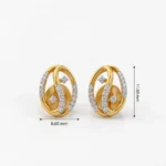 Luxury Interlocking Loop Lab Grown Diamond Stud (Earrings) for Women – Brilliant Diamond Accents in 18k Gold - Image 4