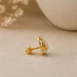 Elegant Teardrop Lab Grown Diamond Stud Earrings for Women – 18K Gold - Image 3