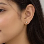 Luxury Geometric Square Lab Grown Diamond Stud (Earrings) for Women – Brilliant Diamond Centre in 18k Gold - Image 5