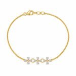 18K Gold Infinity Floral Lab Grown Diamond Tennis Bracelet for Women