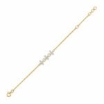 18K Gold Infinity Floral Lab Grown Diamond Tennis Bracelet for Women