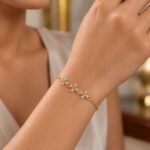 18K Gold Infinity Floral Lab Grown Diamond Tennis Bracelet for Women