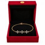 18K Gold Infinity Floral Lab Grown Diamond Tennis Bracelet for Women