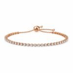 18K Rose Gold Eternity Lab-Grown Diamond Tennis Bracelet for Women