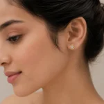 Timeless Floral Lab Grown Diamond Stud Earrings for Women – Sparkling 18K Gold - Image 5