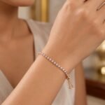 18K Rose Gold Eternity Lab-Grown Diamond Tennis Bracelet for Women