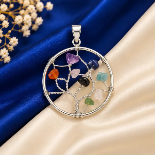 Crystal Pendant made from a natural gemstone, designed for healing, meditation, spiritual practices and positive energy.