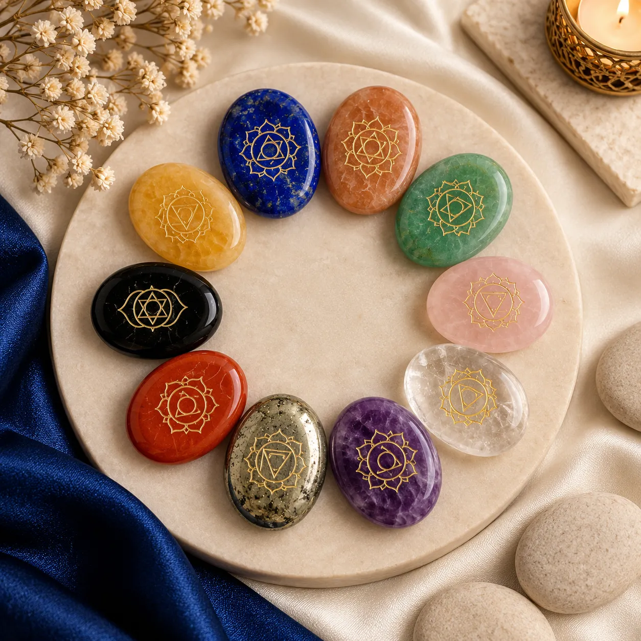 Zibu Coins Healing Crystals for meditation, angelic guidance, energy healing, protection, spiritual growth, balance and positivity.