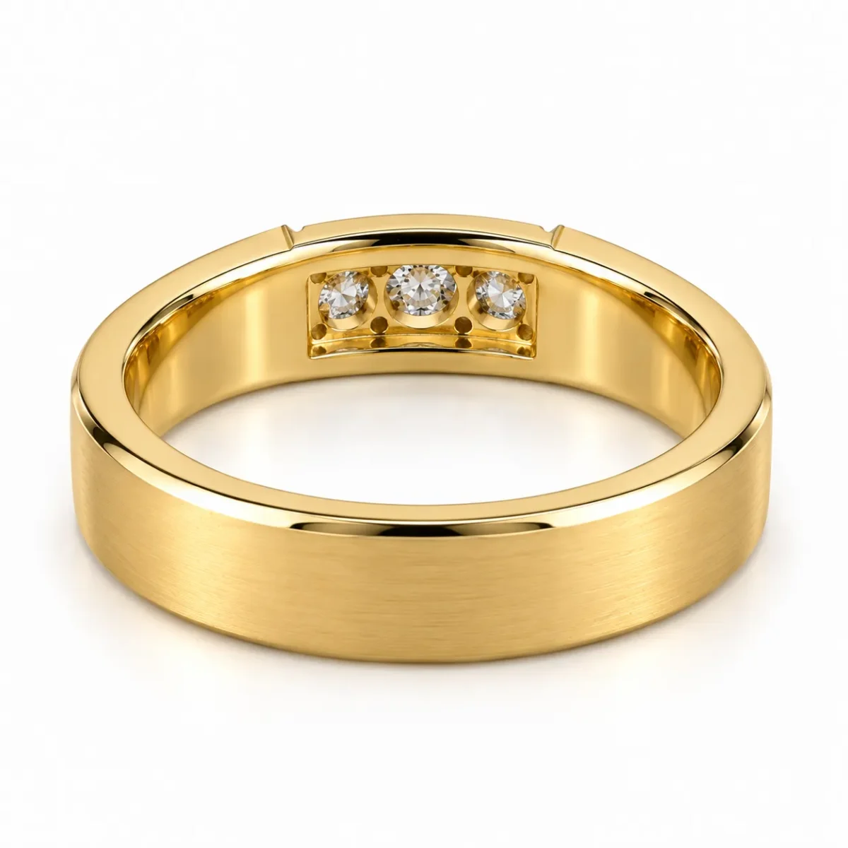 Triple Crown Lab Grown Diamond Men’s Ring Back and Inner View