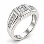 Crownline Lab Grown Diamond Men’s Ring Standing Angled View