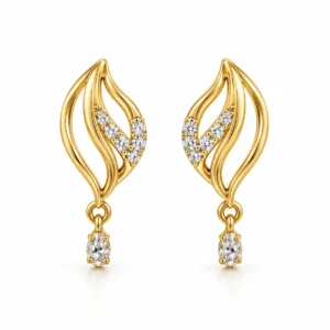 Elegant Leaf Drop Lab Grown Diamond Earrings for Women 0.30 Carat