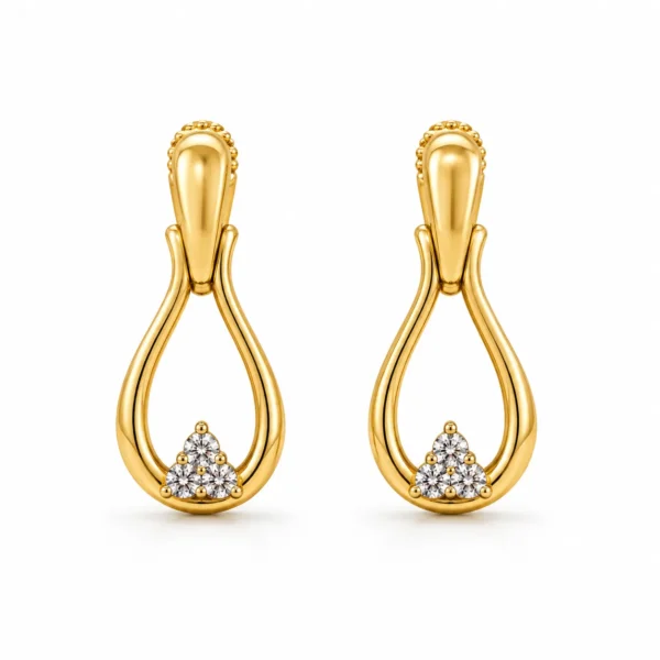 Luxury Teardrop Trio Lab Grown Diamond Earrings for Women 0.20 Carat