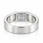 Emerald Crest Lab Grown Diamond Ring for Men back and inner view