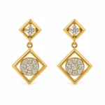 Elegant Geometric Lab Grown Diamond Drop Earrings for Women 1.20 Carat