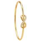 Infinity lab grown diamond gold bracelet for women with round diamond infinity design by Pure Gems World