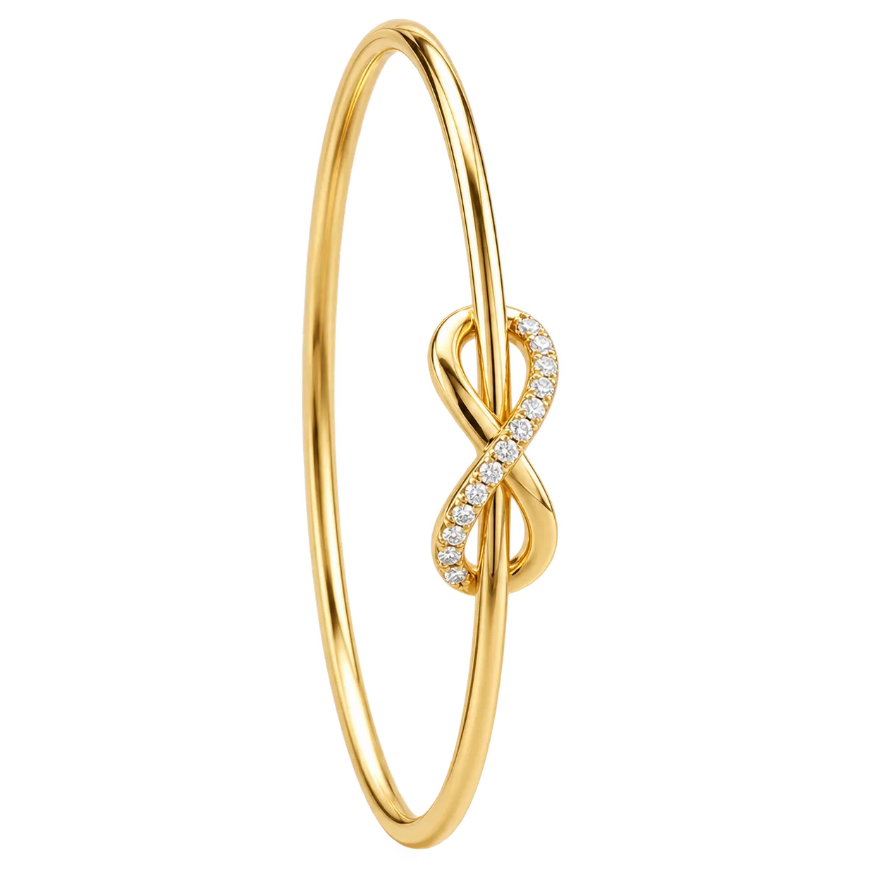 Infinity Love Lab Grown Diamond Gold Bracelet for Women Infinity lab grown diamond gold bracelet for women with round diamond infinity design by Pure Gems World