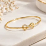 Elegant 18K Infinity Lab Grown Diamond Gold Bracelet for Women - Image 3