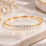 Elegant 18K Seven Stone Graduated Lab Grown Diamond Gold Bracelet for Women - Image 3