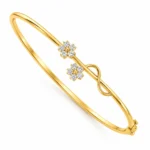 18K floral infinity lab grown diamond gold bracelet for women