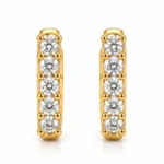 Classic Round Lab Grown Diamond Hoop Earrings for Women 0.80 Carat
