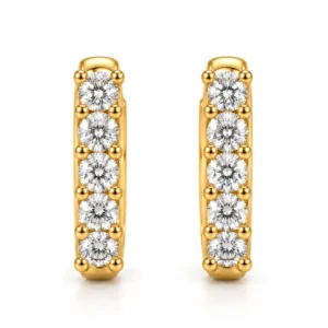 Classic Round Lab Grown Diamond Hoop Earrings for Women 0.80 Carat