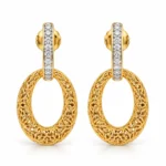 Lab Grown Diamond Filigree Hoop Drop Earrings for Women 0.26 Carat