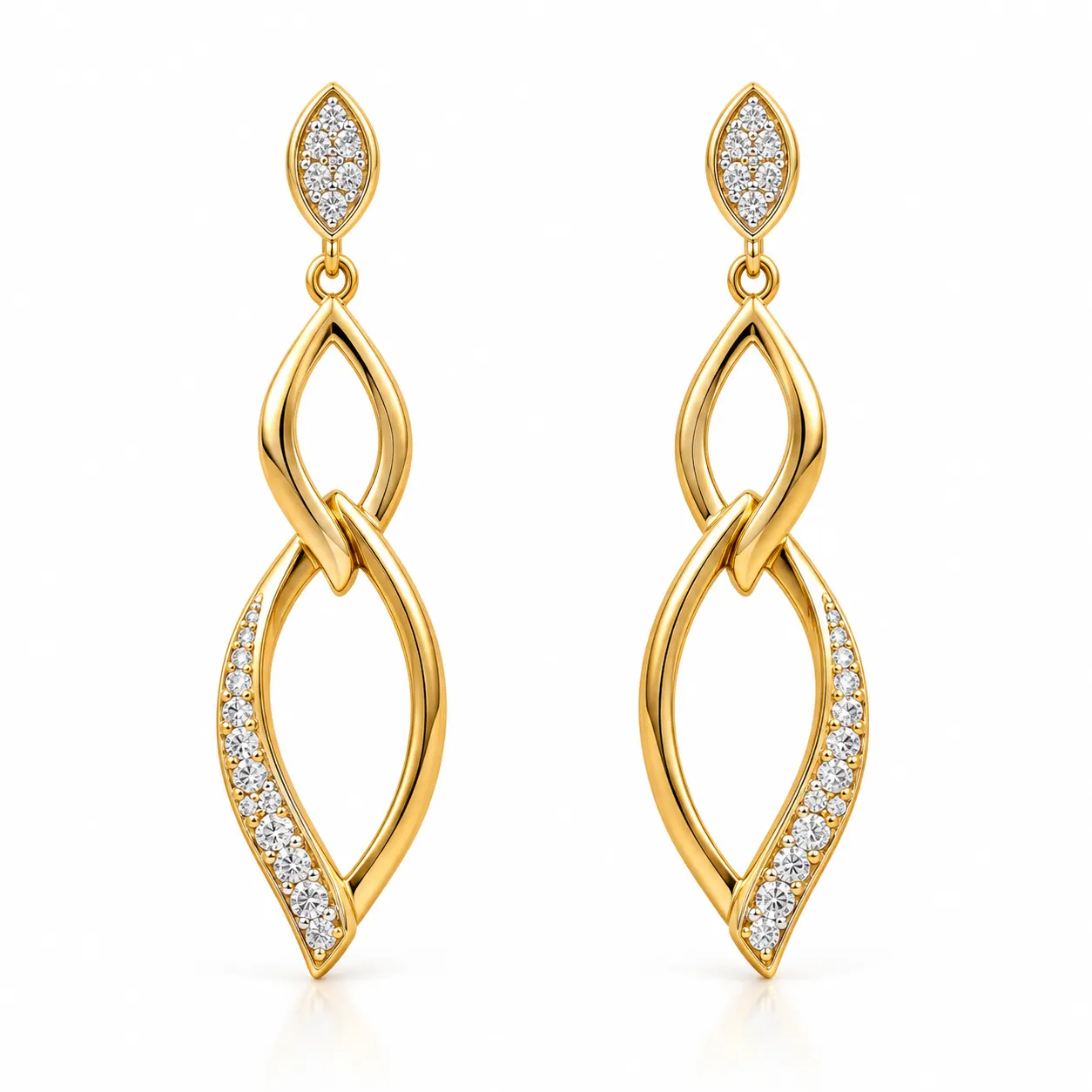 Infinity Lab Grown Diamond Drop Earrings for Women 0.40 Carat