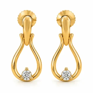 Solitaire Lab Grown Diamond Drop Earrings for Women 0.20 Carat